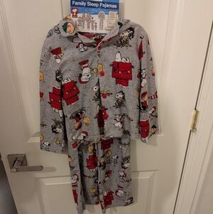 Peanuts Snoopy Kids Christmas Pajamas PJ Set Pants Family Charlie Brown Size 6